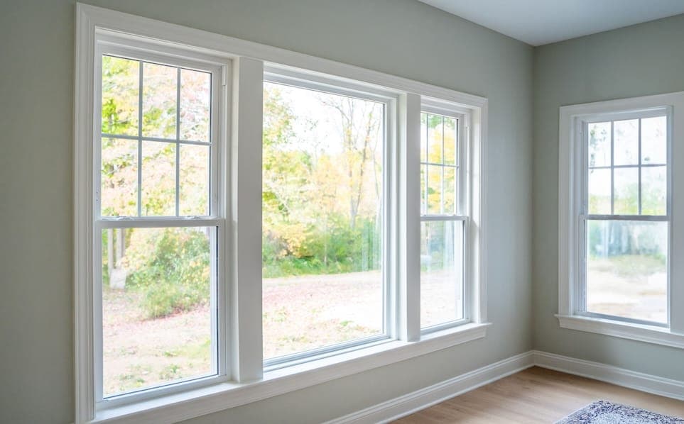 Residential double-hung windows installed by South Jersey Glass & Door in New Jersey