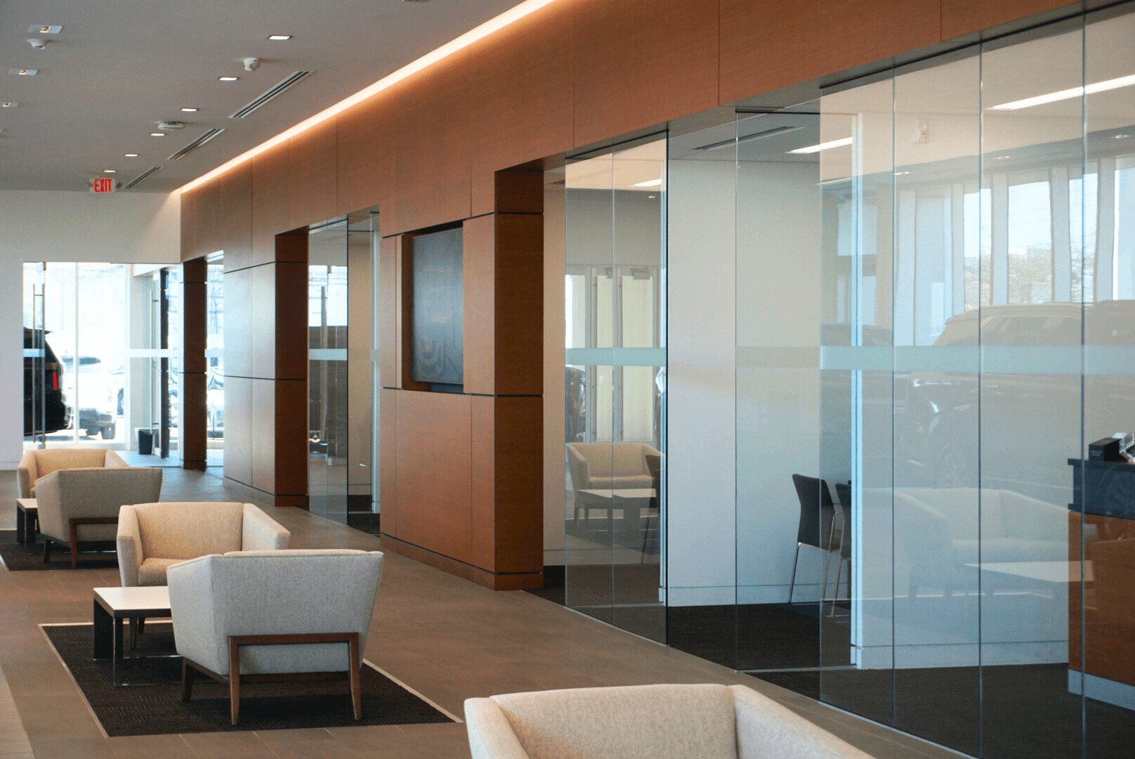 Commercial aluminum storefront framing showing the joint and weep-system details that fail and leak